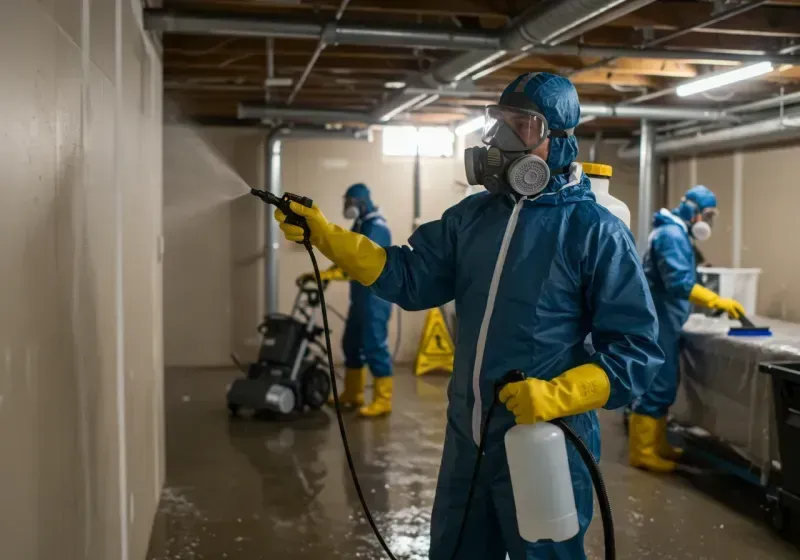 Basement Sanitization and Antimicrobial Treatment process in Newton County, IN