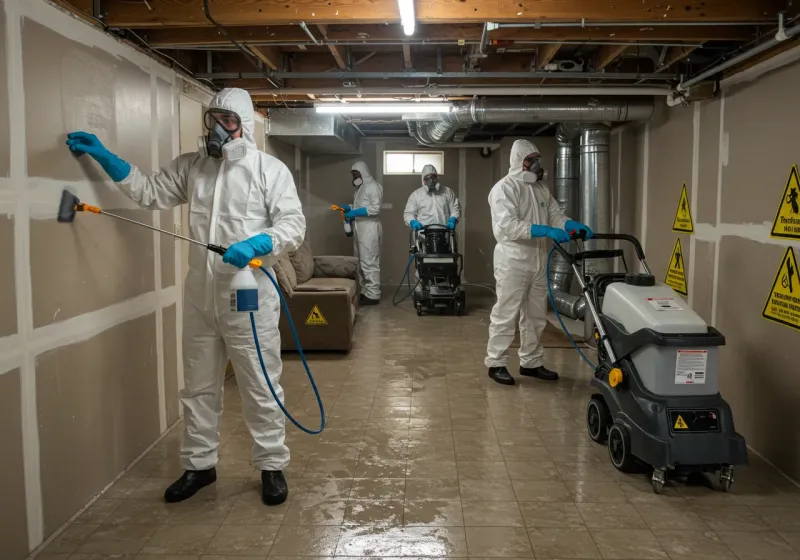 Basement Moisture Removal and Structural Drying process in Newton County, IN